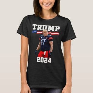 Camisa de Futebol Trump 47 2025 Bandeira dos EUA T