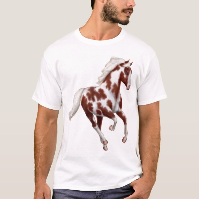 Camisa de galope do cavalo da pintura do Pinto (Frente)