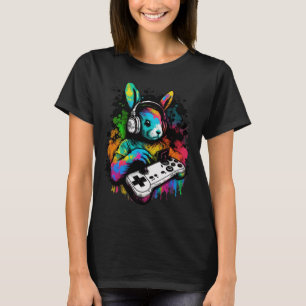 Camisa de Gamer de Dia dos Meninos Bunny 1 Control