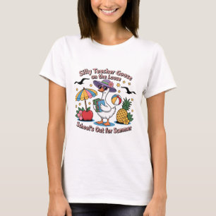 Camisa de Ganso do Professor bobo   A escola está 