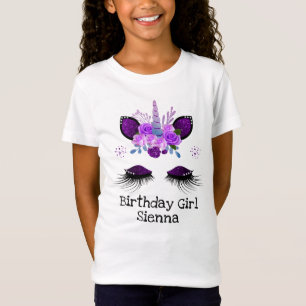 Camisa de Garota de Aniversário do Unicórnio Bri