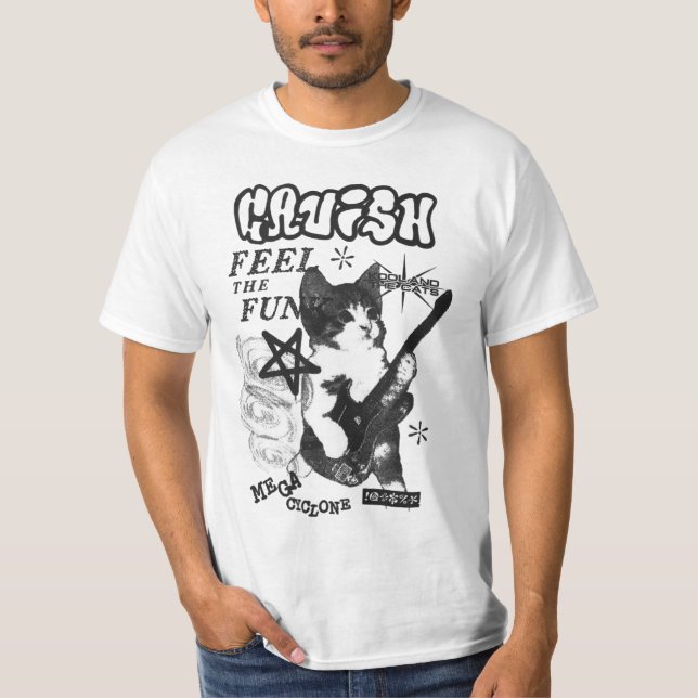 Camisa de gatinho rockstar (Frente)
