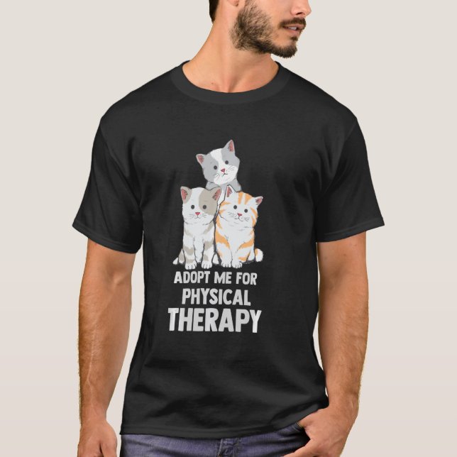 Camisa De Gato Adota-Me Para Terapia Física (Frente)