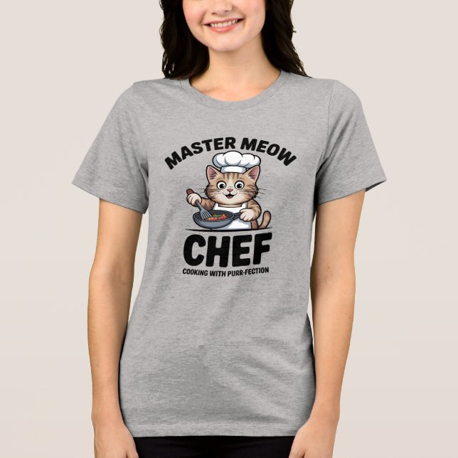 Camisa de Gato Chef Perfeito, Camiseta de Gato de  (Frente)