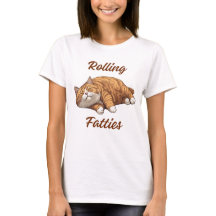 Camisa De Gato Com Gorduras Rolantes, Gato Engraça