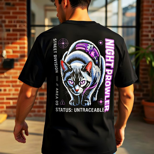Camisa de Gato Cyberpunk Presente de Tecnologia No (Criador carregado)