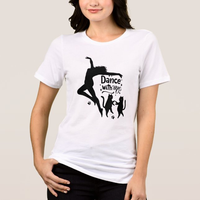 Camisa De Gato DanceWith - Diversão Da Dança Típic (Frente)