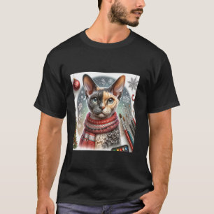 Camisa de Gato de Natal Devon Rex Roupas Festivas