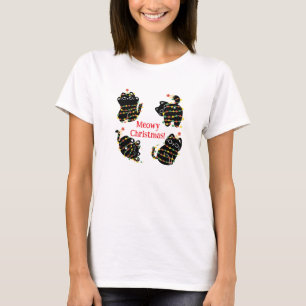 Camisa De Gato De Natal Meowy - Teto De Feriado En
