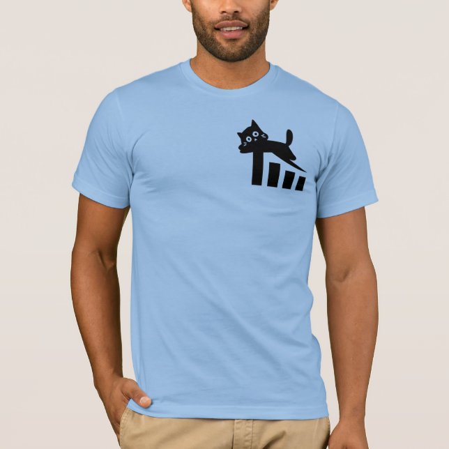 Camisa de gato - Design de felicidade e coração (Frente)