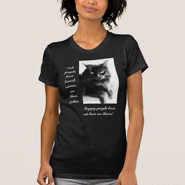 Camisa de Gato Engraçada, pessoas felizes vestem c (Frente)