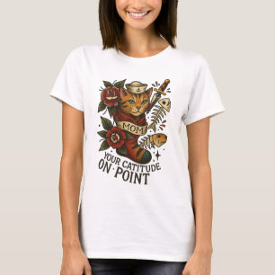 Camisa De Gato Engraçado - "Nossa Cattitude No Pon