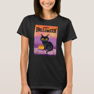 Camisa de Gato Feliz de Halloween