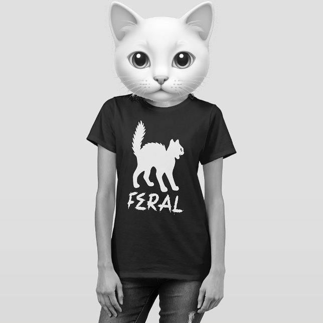 CAMISA DE GATO FERINO GÓTICO PUNK (FERAL GOTH PUNK KITTY CAT SHIRT)