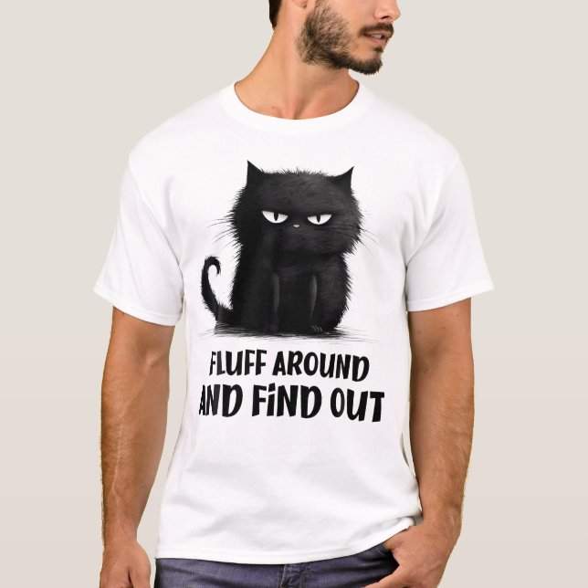 Camisa De Gato Flutuando E Descobrindo (Frente)