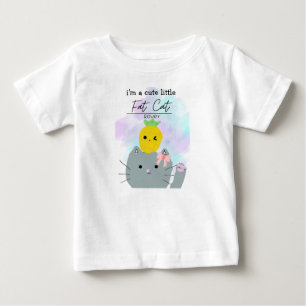Camisa de gato gordo e criança
