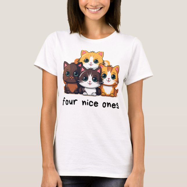 Camisa de Gato,Gpresente de Gato EngraçadoGpresent (Frente)