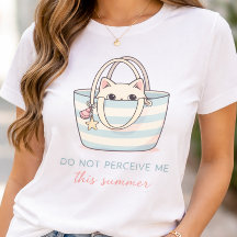 Camisa de Gato Introvertido Engraçado Não Me Perce