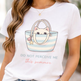 Camisa de Gato Introvertido Engraçado Não Me Perce