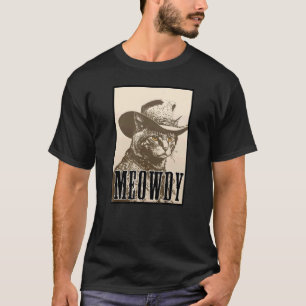 Camisa de Gato Meowdy - Mashup Divertido Meow e Ho