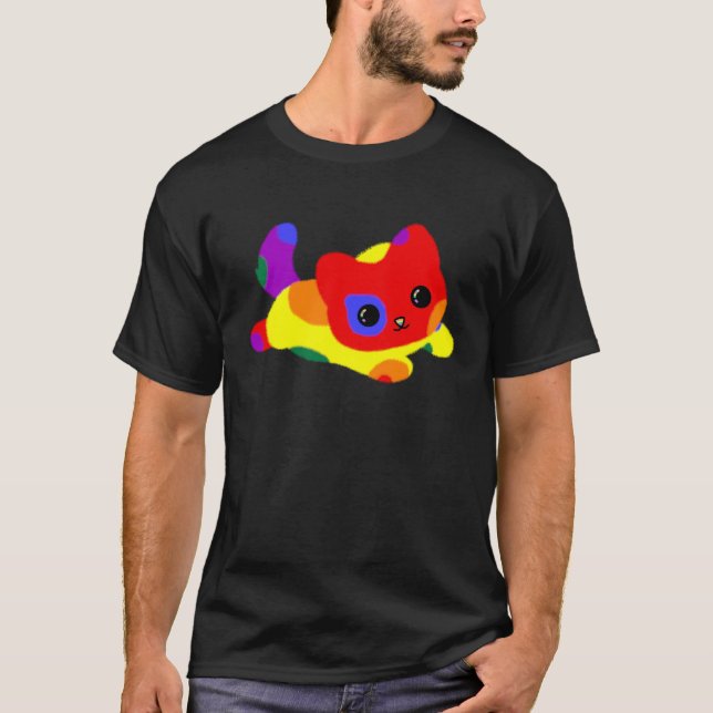 Camisa de Gato Orgulho LGBT+ (Frente)