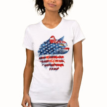 Camisa de Gato Patriótica, Bandeira Americana, Org
