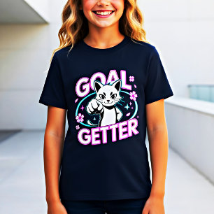 Camisa de Gato Perseguidor de Metas Presente Motiv