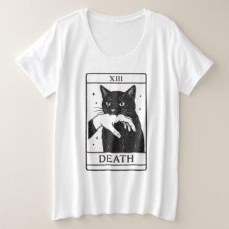 Camisa de Gato Preto com Carta de Tarot – Camisa T