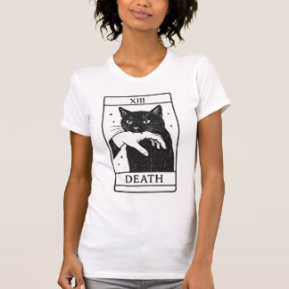 Camisa de Gato Preto com Carta de Tarot – Camisa T