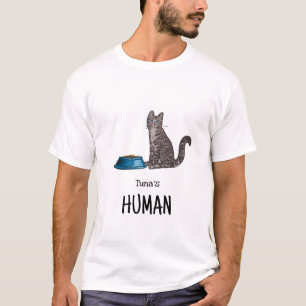 Camisa de Gato Tabby Cinza Escuro