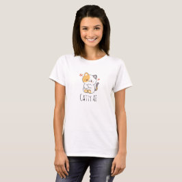 camisa de gato zangado e engraçada