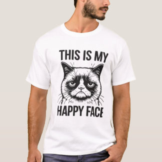 Camisa de gatos, este é o meu rosto feliz