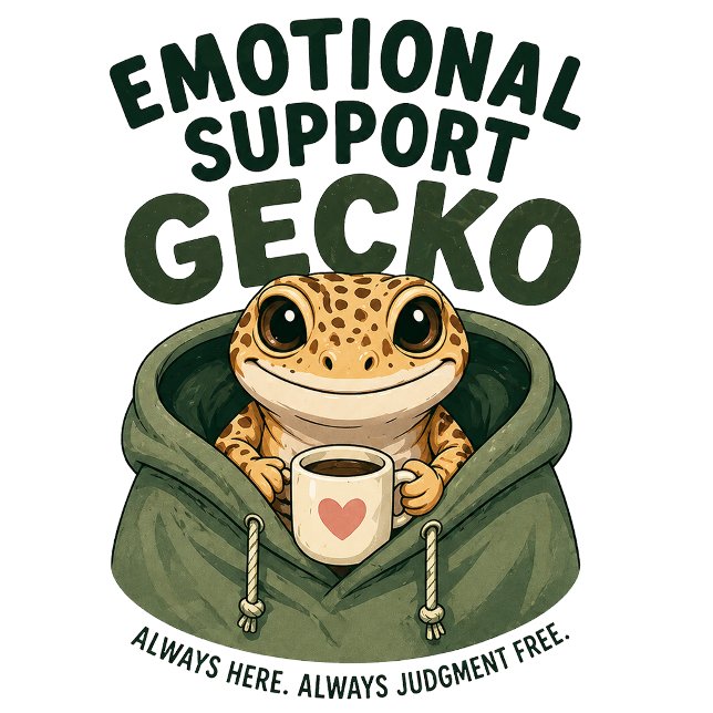 Camisa de Gecko de Apoio Emocional Divertida Répti (Criador carregado)