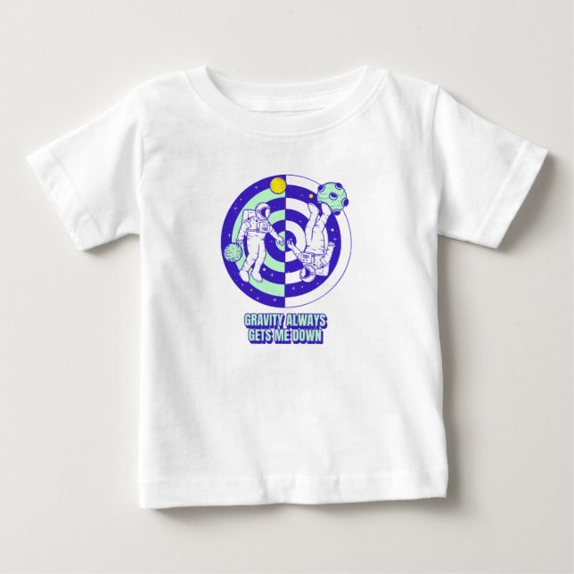 camisa de geeks de desenho animado de astronauta d (Frente)