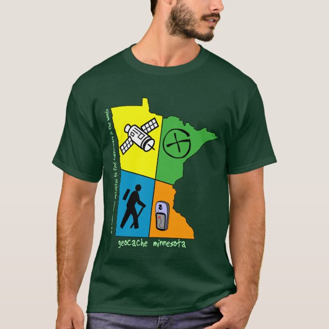 Camisa de Geocache Minnesota 4-Colors (Frente)