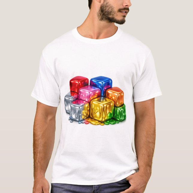 Camisa de Geometria de Metal Líquido (Frente)