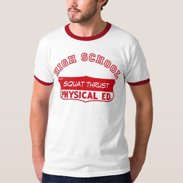 Camisa De Ginástica De Ed Física Retroativa (Frente)