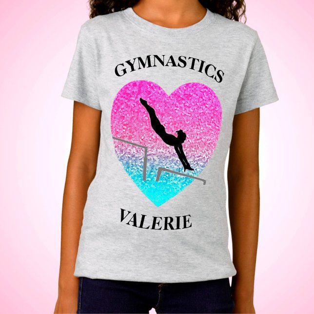Camisa de ginástica feminina para ginasta - Bares  (Criador carregado)