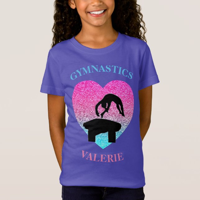 Camisa de ginástica feminina para ginasta - Cofre (Frente)