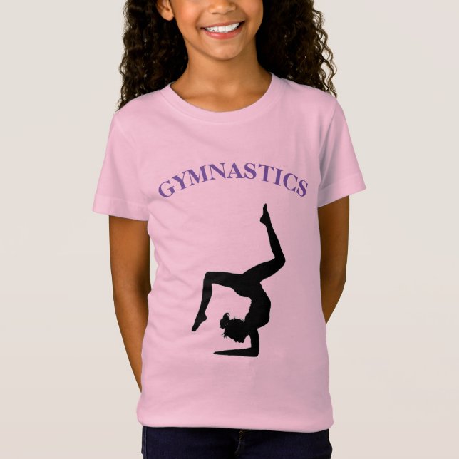 Camisa de ginástica para garotas Personalizadas (Frente)