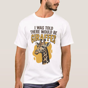 Camisa de Girafa Engraçada com Desenho de Gravura 