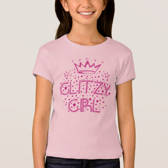 Camisa de Glitzy Rapariga Pageant (Frente)