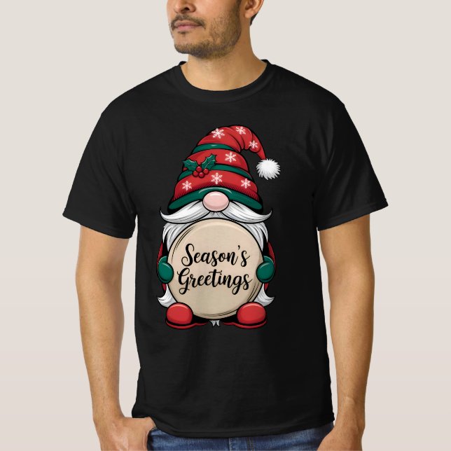 Camisa de Gnomo de Saudações da Estação de Natal (Frente)