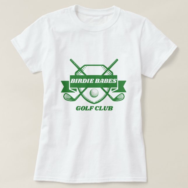 Camisa De Golfe Birdie Babes - Tee Personalizado P (Frente do Design)