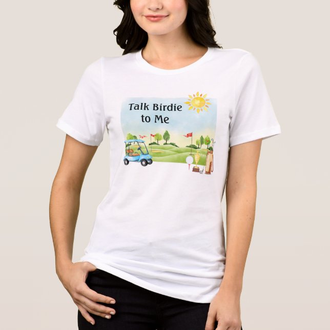 Camisa de Golfe da Mulher Divertida (Frente)