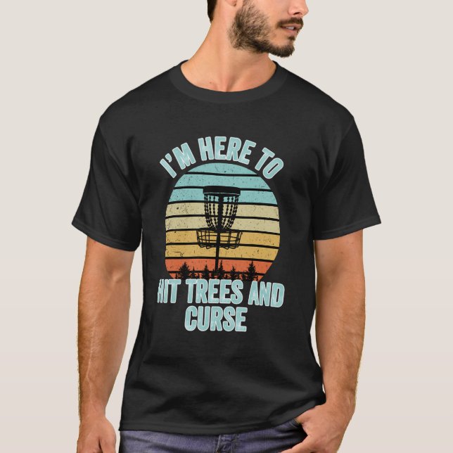 Camisa De Golfe Disco Engraçada Árvores E Maldição (Frente)