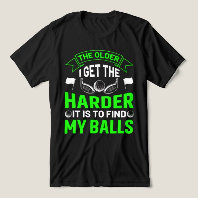 Camisa de Golfe Divertida - Faça o Primeiro Tiro c (Design frontal)