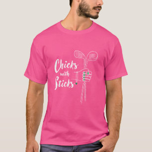 Camisa de Golfe Engraçado para Mulheres - Pintinho