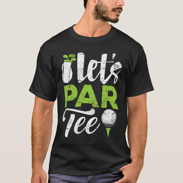 Camisa de golfe Let's Par Tee Golf Golfer Equipe M (Frente)