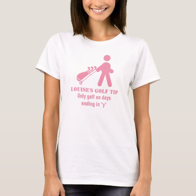 Camisa de Golfe Personalizada Golfe Camisa Branca  (Frente)